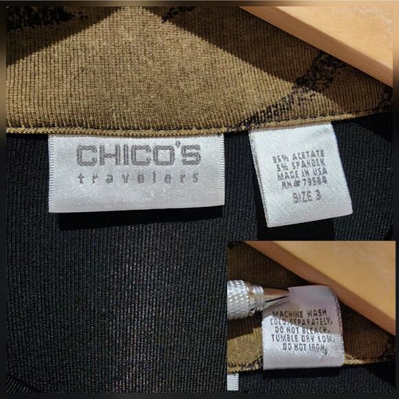 Jersey Knit Top Chico's Travelers - Picture 5 of 6